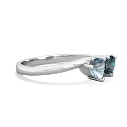 Aquamarine Sweethearts 14K White Gold ring R5260