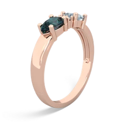 Aquamarine Pear Bowtie 14K Rose Gold ring R0865