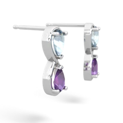 Aquamarine Infinity 14K White Gold earrings E5050
