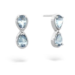 Aquamarine Infinity 14K White Gold earrings E5050