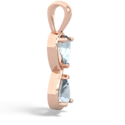 Aquamarine Infinity 14K Rose Gold pendant P5050