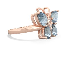 Aquamarine Butterfly 14K Rose Gold ring R2215