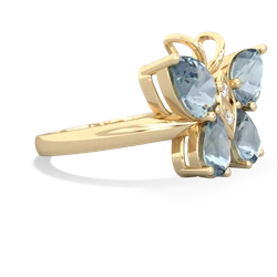 Aquamarine Butterfly 14K Yellow Gold ring R2215