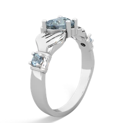 Alexandrite Claddagh Keepsake 14K White Gold ring R5245