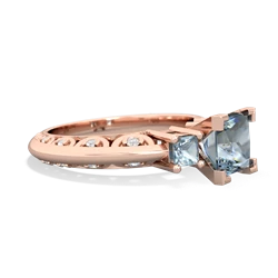 Alexandrite Eternal Embrace Engagement 14K Rose Gold ring C2001