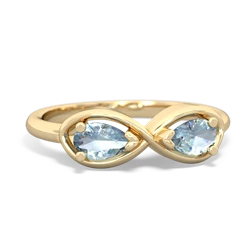 Aquamarine Infinity 14K Yellow Gold ring R5050