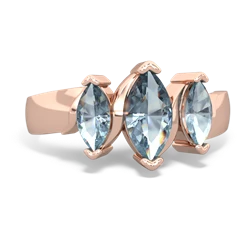 Onyx Three Peeks 14K Rose Gold ring R2433