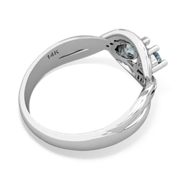 Aquamarine Summer Winds 14K White Gold ring R5342