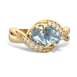 Aquamarine Summer Winds 14K Yellow Gold ring R5342