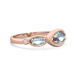 Pink Tourmaline Milgrain Marquise 14K Rose Gold ring R5700