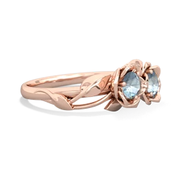 Aquamarine Rose Garden 14K Rose Gold ring R5510