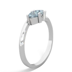 Aquamarine Sweethearts 14K White Gold ring R5260