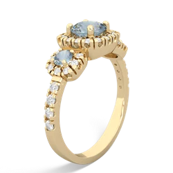 Onyx Regal Halo 14K Yellow Gold ring R5350