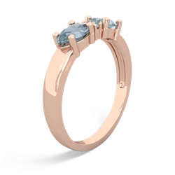 Aquamarine Pear Bowtie 14K Rose Gold ring R0865