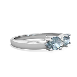 Aquamarine Pear Bowtie 14K White Gold ring R0865