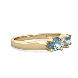 Aquamarine Pear Bowtie 14K Yellow Gold ring R0865