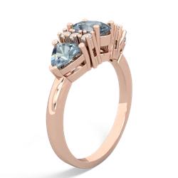 Tanzanite Antique Style Three Stone 14K Rose Gold ring R2186