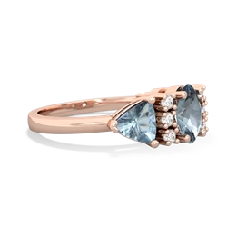 Tanzanite Antique Style Three Stone 14K Rose Gold ring R2186