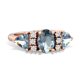 Alexandrite Antique Style Three Stone 14K Rose Gold ring R2186