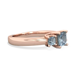 Amethyst Three Stone Trellis 14K Rose Gold ring R4015