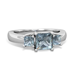 Sapphire Three Stone Trellis 14K White Gold ring R4015