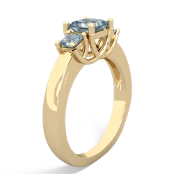 White Topaz Three Stone Trellis 14K Yellow Gold ring R4015