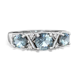 Jade Hugs And Kisses 14K White Gold ring R5016