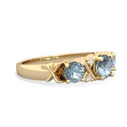 Jade Hugs And Kisses 14K Yellow Gold ring R5016