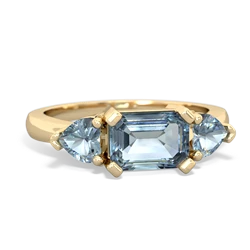 Sapphire Three Stone 14K Yellow Gold ring R5235