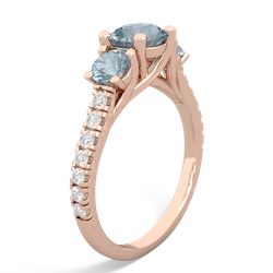 Sapphire Pave Trellis 14K Rose Gold ring R5500