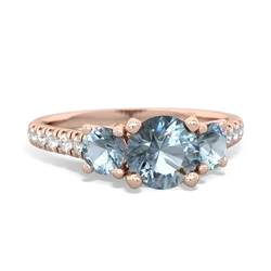 Emerald Pave Trellis 14K Rose Gold ring R5500