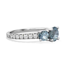 White Topaz Pave Trellis 14K White Gold ring R5500