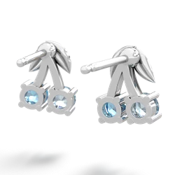 Aquamarine Sweet Cherries 14K White Gold earrings E7001