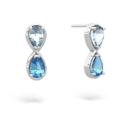 Aquamarine Infinity 14K White Gold earrings E5050