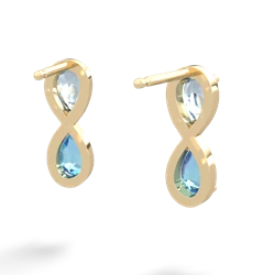 Aquamarine Infinity 14K Yellow Gold earrings E5050