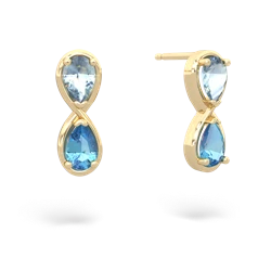 Aquamarine Infinity 14K Yellow Gold earrings E5050