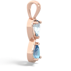 Aquamarine Infinity 14K Rose Gold pendant P5050