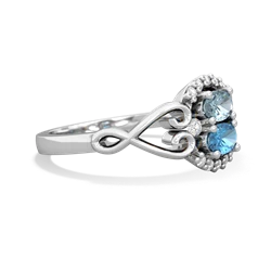 Aquamarine Love Nest 14K White Gold ring R5860