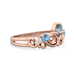 Aquamarine Crown Keepsake 14K Rose Gold ring R5740