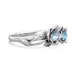 Aquamarine Rose Garden 14K White Gold ring R5510