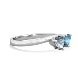 Aquamarine Sweethearts 14K White Gold ring R5260