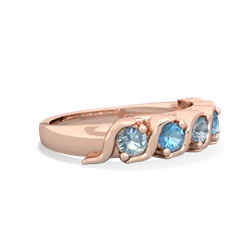 Aquamarine Anniversary Band 14K Rose Gold ring R2089