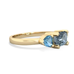 Aquamarine Three Stone 14K Yellow Gold ring R5235