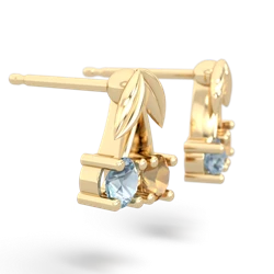 Aquamarine Sweet Cherries 14K Yellow Gold earrings E7001