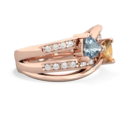 Aquamarine Bowtie 14K Rose Gold ring R2360