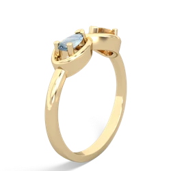 Aquamarine Infinity 14K Yellow Gold ring R5050