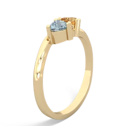 Aquamarine Sweethearts 14K Yellow Gold ring R5260