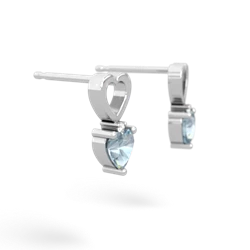 aquamarine love earrings