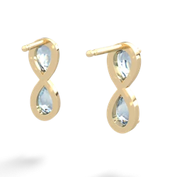 Aquamarine Infinity 14K Yellow Gold earrings E5050