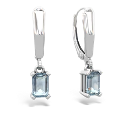 matching earrings - 6x4mm Emerald-Cut Lever Back